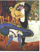 Ernst Ludwig Kirchner VarietE - English dance couple oil painting